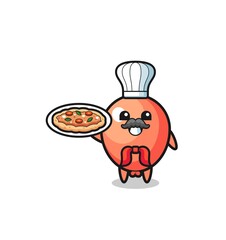 balloon character as Italian chef mascot