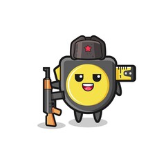 cute tape measure cartoon as Russian army