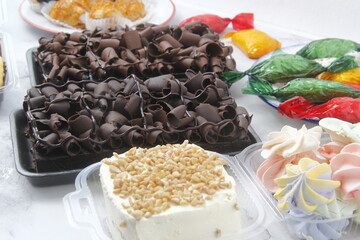 Freshly made assorted sweet desserts