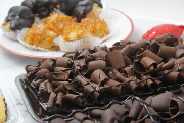 Freshly made assorted sweet desserts