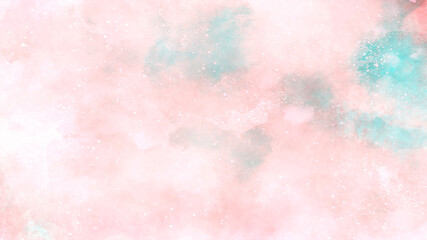 Pink and green watercolor background