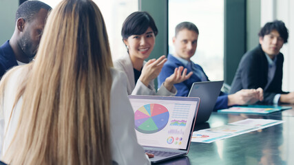 Group of multi racial people meeting in the office. Global business. Teamwork of business....