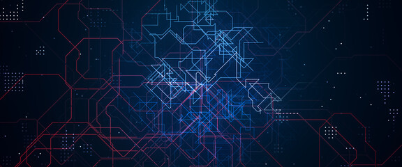 Abstract technology circuit board. Abstract digital background with technology circuit board texture. Electronic motherboard illustration.