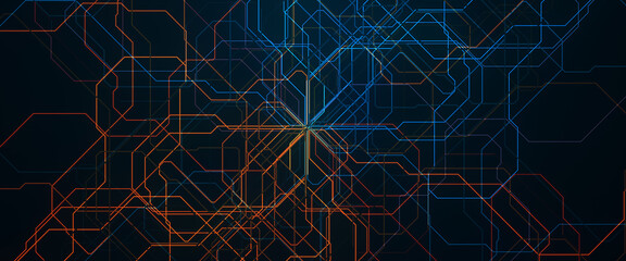 Abstract technology circuit board. Communication concept.