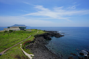 a wonderful seascape with seaside walkway