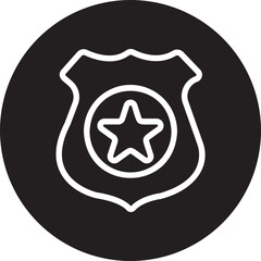 police badge glyph icon