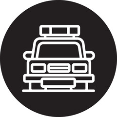 police car glyph icon
