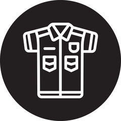 police uniform glyph icon