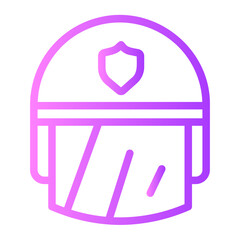 police helmet gradient icon