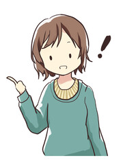 Fototapeta premium かわいい女性のイラスト