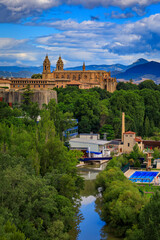 Fototapeta premium 15th century Gothic cathedral of Santa Maria la Real in Pamplona, Spain