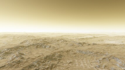 view from a beautiful planet, beautiful space background 3d render