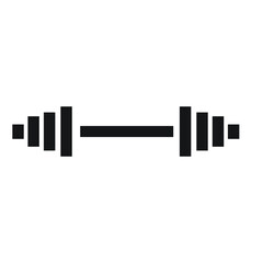 dumbbell simple flat icon vector illustration.