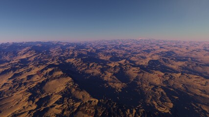 Fototapeta premium view from a beautiful planet, beautiful space background 3d render