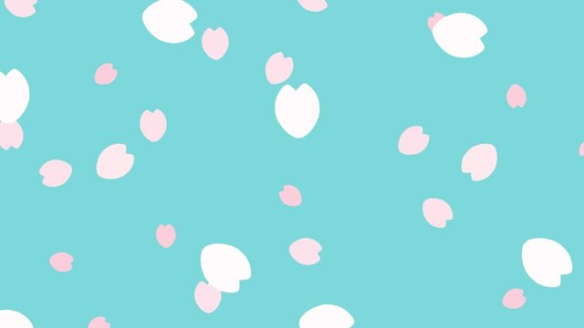くるくる舞い落ちるピンクの花びら