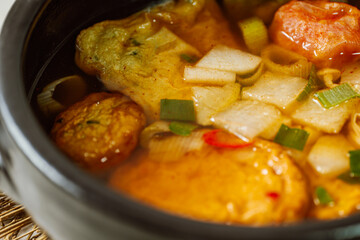 Eomuk tang, Korean style fish cake soup food