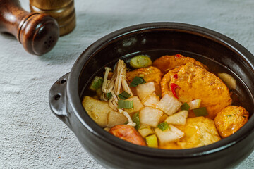 Eomuk tang, Korean style fish cake soup food