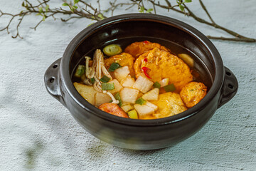 Eomuk tang, Korean style fish cake soup food