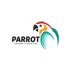 colorful parrot logo design,modern bird logo, icon, symbol vector template