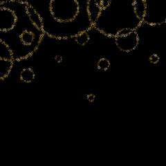 Gold Glitter Stars. Luxury Shiny Confetti.