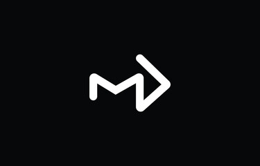 letter MD Clean and Minimal Initial Based Logo Design