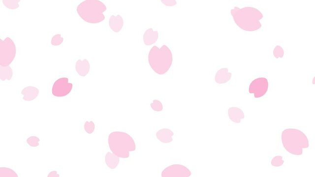 くるくる舞い落ちるピンクの花びら