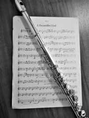 Flute and musical score 6