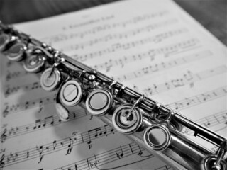 Flute and musical score 3