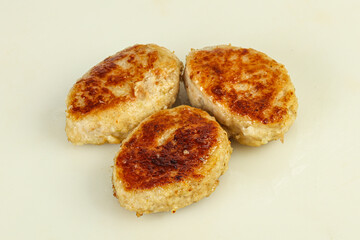 Homemade roasted cutlet minced meat