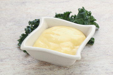 Cheese sauce in the bowl