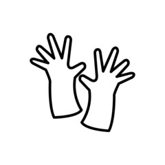 Rubber gloves icon
