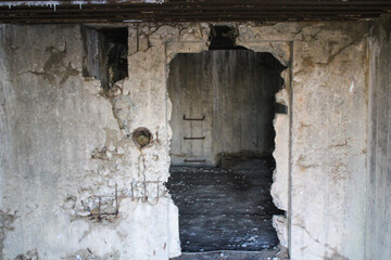 Access to the second level of a destroyed firing point with three levels in Zhytomyr region