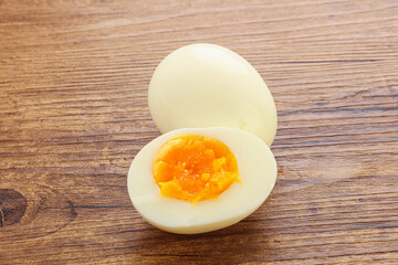 Boiled chicken egg for breakfast