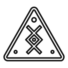 Pyramide amulet icon outline vector. Esoteric religion