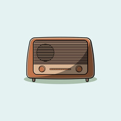 Classic radio model design illustration