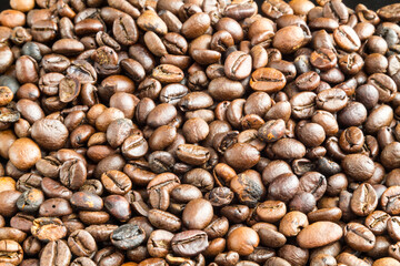 Fresh roasted coffee beans