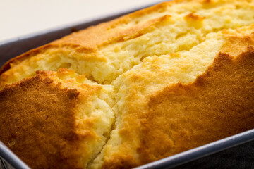 Homemade lemon cake