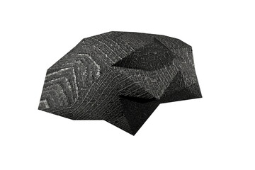 stone sharp edges white background 3d rendering