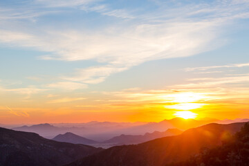 Fototapeta premium Mountains on sunset