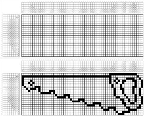 Fototapeta premium Hacksaw Nonogram Pixel Art M_2112001