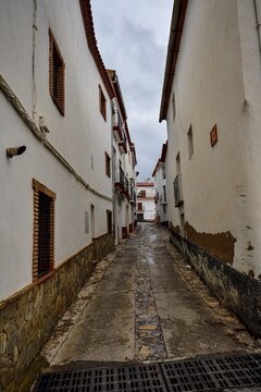 Narrow street of a small rural town - Aldeire, Granada.