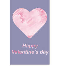 watercolor Happy Valentine's day card