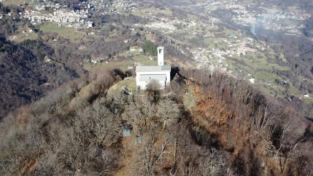 Landscape of the San Zeno Hermitage from Valle Intelvi
