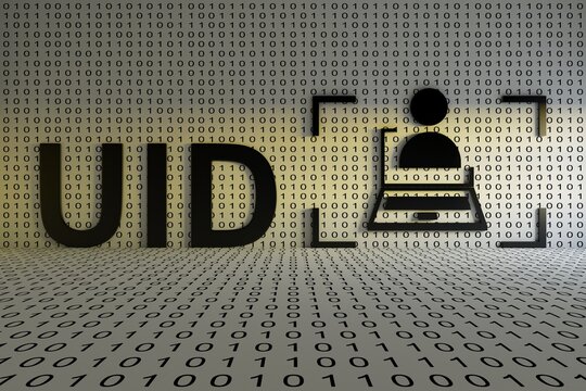 UID concept text sunlight 3D illustration