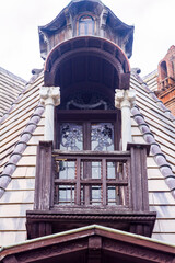 A little loggia at The Casina delle Civette (Little House of the Owls)The 19th century Swiss Hut,and today houses a museum dedicated to stained glass.Italian architecture © Raksanstudio