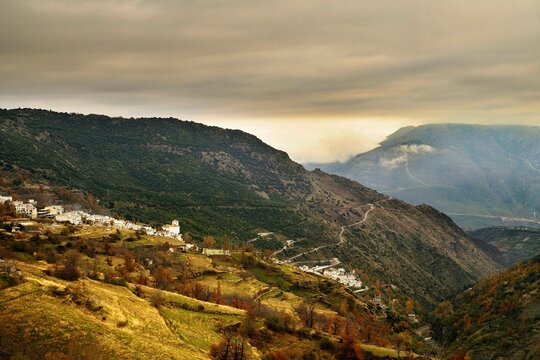 Town of Yator in La Alpujarra Granadina, Sierra Nevada, Spain.