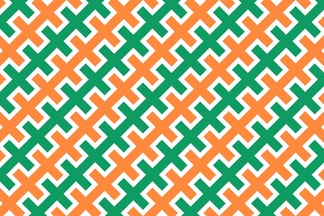 Geometric pattern in the colors of the national flag of Ireland. The colors of Ireland.