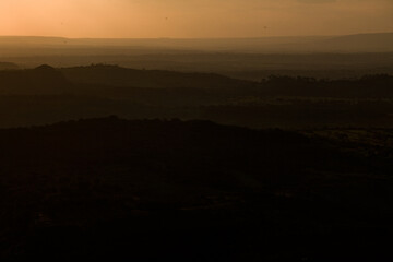 Panoramic in Chapada dos Guimaraes (Plateau of Guimaraes), Mato Grosso, Brazil