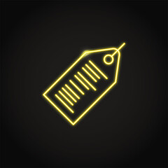 Neon barcode icon in line style