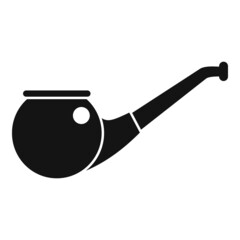 Old smoke pipe icon simple vector. Wood smoker